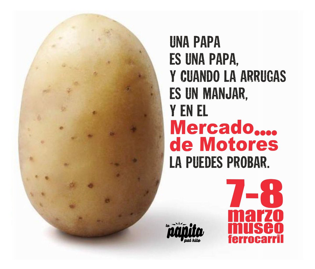 lapapitapk's tweet photo. Empapate de #papasarrugadas en el @MercadodMotores 7-8 marzo en el Museo del Ferrocarril • Madrid Metro Delicias #papasarrugás #mojoverde #mojopicon #mojoalmendra #mojoqueso #tabladequesodecabra #quesodelanzarote #veganosespaña #veganos #vegetarianos #glutenfree #singluten https://t.co/7j4B1qBDLZ