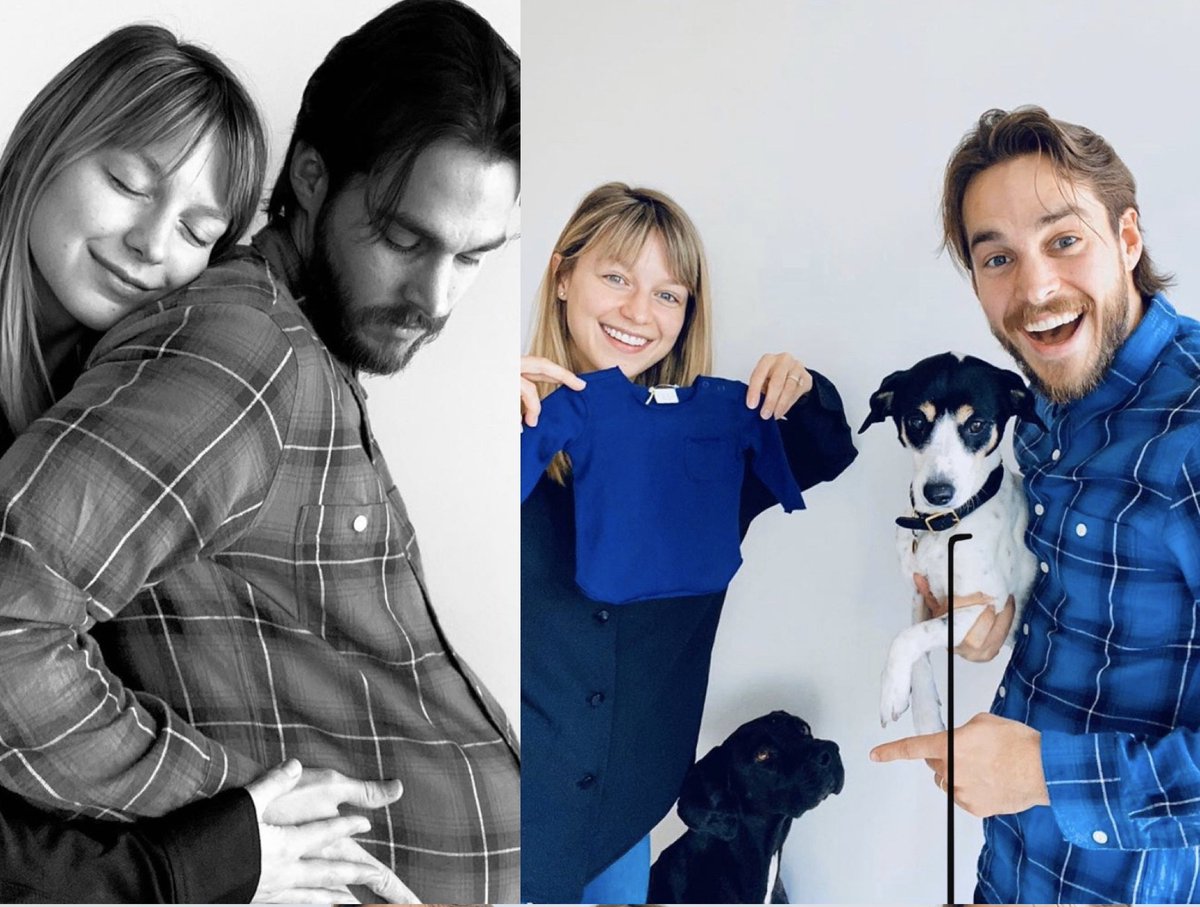 ThatKevinSmith's tweet photo. My Babies are havin’ a baby! Huge congrats to my Charm City cuties @MelissaBenoist and @CHRIStophrWOOD on their big news! So nice to see a @TheCWSupergirl and @MastersOfficial crossover without any pesky supervillains getting in the way! Do NOT put the kid in a rocket! https://t.co/JqpXp44kKO