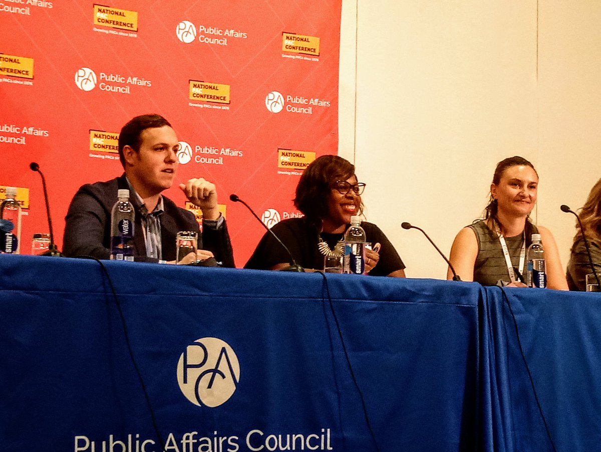 BrendanAdams13's tweet photo. Great fireside chat with @Visa Adrienne Marks and other PAC professionals on corporate political involvement @PACouncil National PAC Conference. #pacmiami https://t.co/JHuUdvGxiX