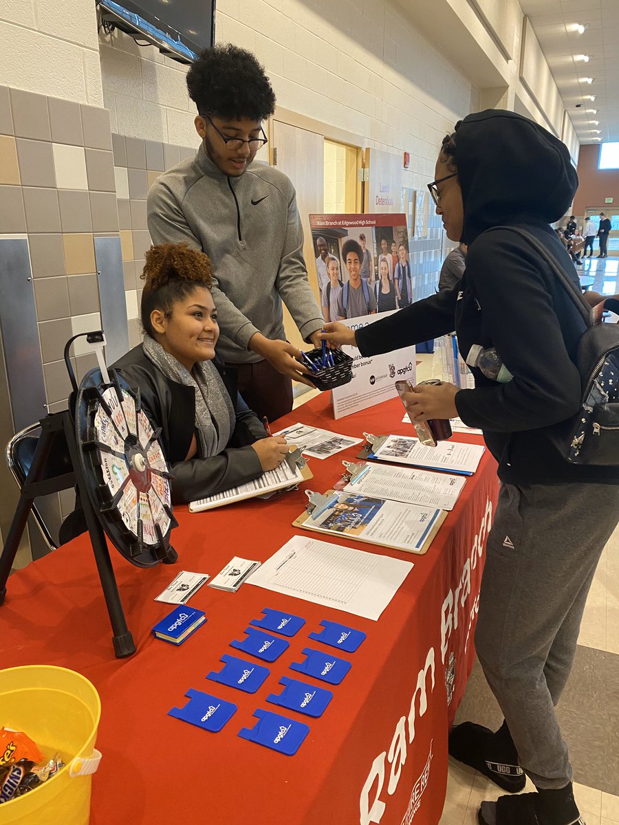 EdgewoodFBLA1's tweet photo. Stop by the marketing table during your lunch to meet some of our fellow Ram Branch employees to discuss opening up an account, your saving goals etc https://t.co/pGW6D1X6yQ