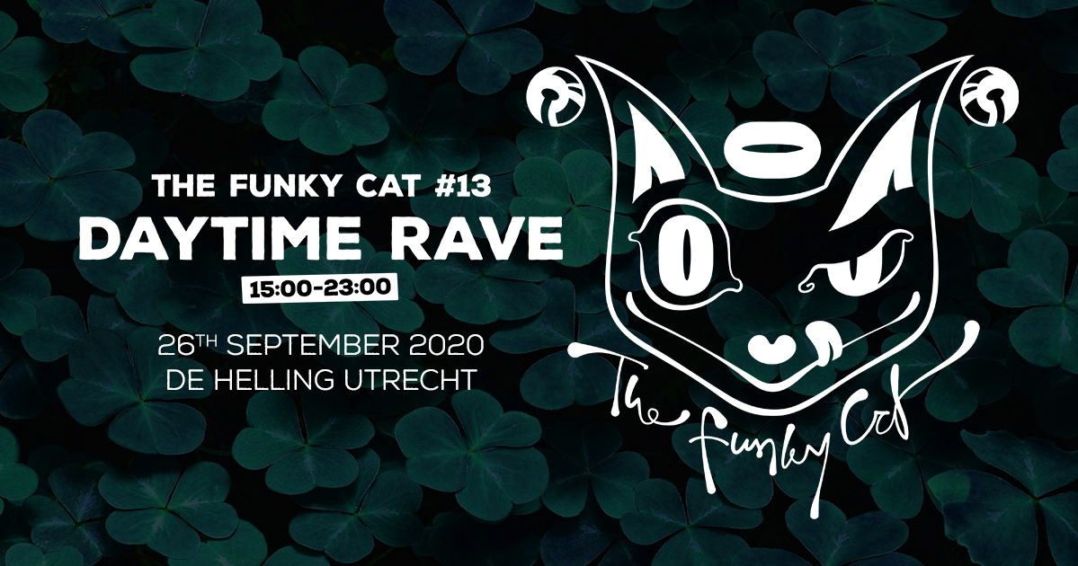 geckoNL's tweet photo. It's your lucky day... edition #13 ๐ป๐ Mark your agendas, 26th September 2020, daytime!
#thefunkycat #daytimerave #utrecht #dehelling https://t.co/VGTOHqAFyx