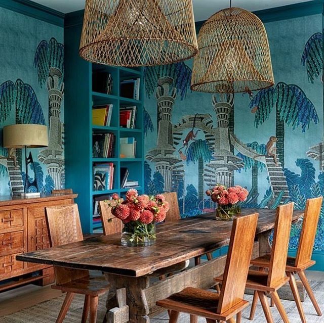 jamesshowroom's tweet photo. Forbidden Fruit is oh so good in this @fairfaxdornprojects room featured in March @elledecor !  Contact us for samples of this and one of @jennifershortotextiles many other creative wallpapers and textiles! https://t.co/AOr6779C1X https://t.co/a8hpSuJb1r