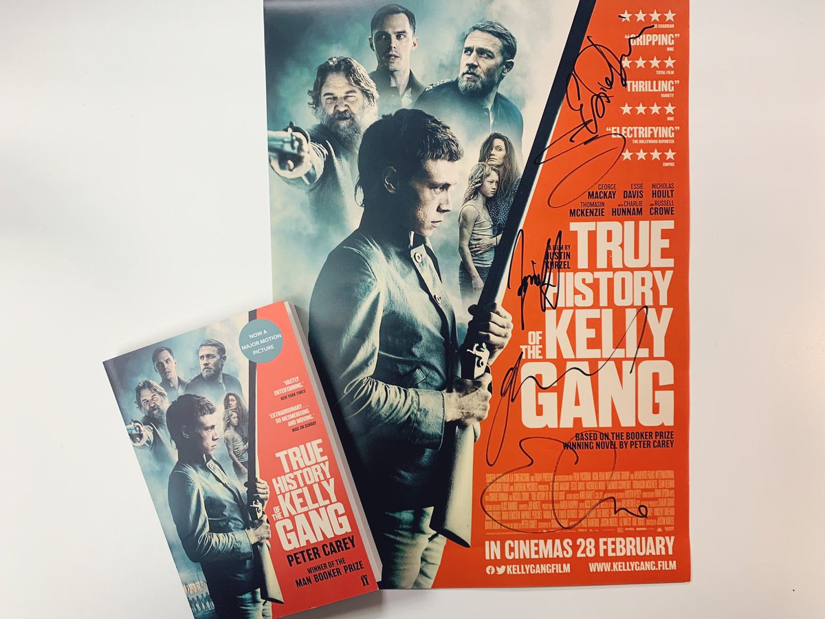 🚨Competition time!🚨 Fancy getting your hands on a signed copy of True History of the Kelly Gang PLUS a signed #KellyGangFilm poster? To enter, tell us below which other major film has lead actor George MacKay starred in this year?