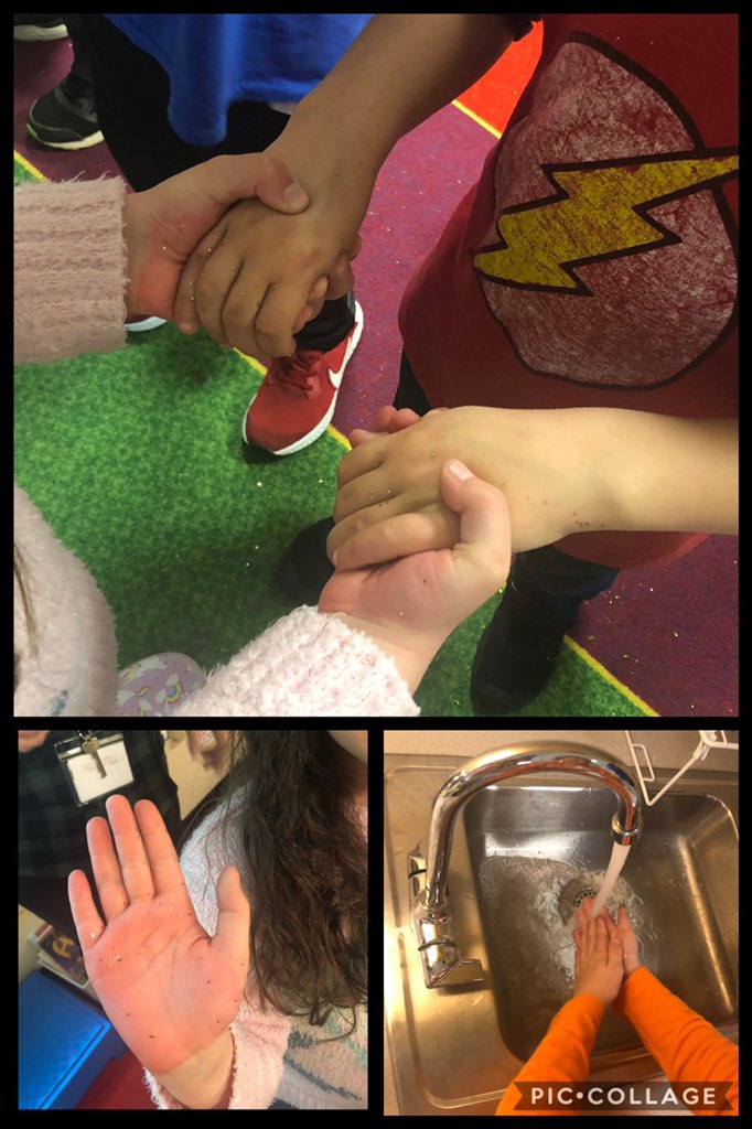 Peters_Kinders's tweet photo. just a little experiment to see how quickly germs spread... and the importance of hand washing! 🦠👋🏽😱🧼🚰 @SweetAppleES @KennedyAndry #washyourhands #stayhealthyfriends https://t.co/FRBDAHHWzK