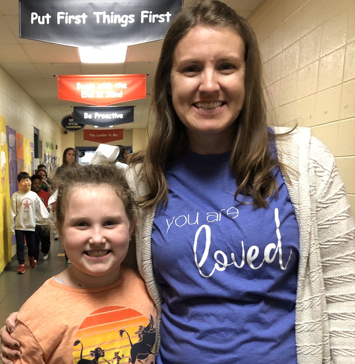 AlysonDurrett's tweet photo. Camp Care A lot! Students and teachers wore shirts with positive messages!@columbiaeschool  #cesastros #gofourthCES https://t.co/fIlVsFThgj
