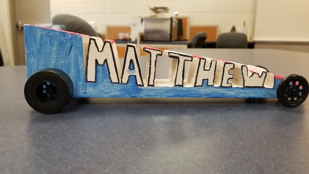 SheldonSchools's tweet photo. Matthew Meyer used the band saw in Tech to cut his name into his dragster for Dragster Design! #STEM #engineering #smstech #smsrocks #orabnation https://t.co/JcSpFFspTb