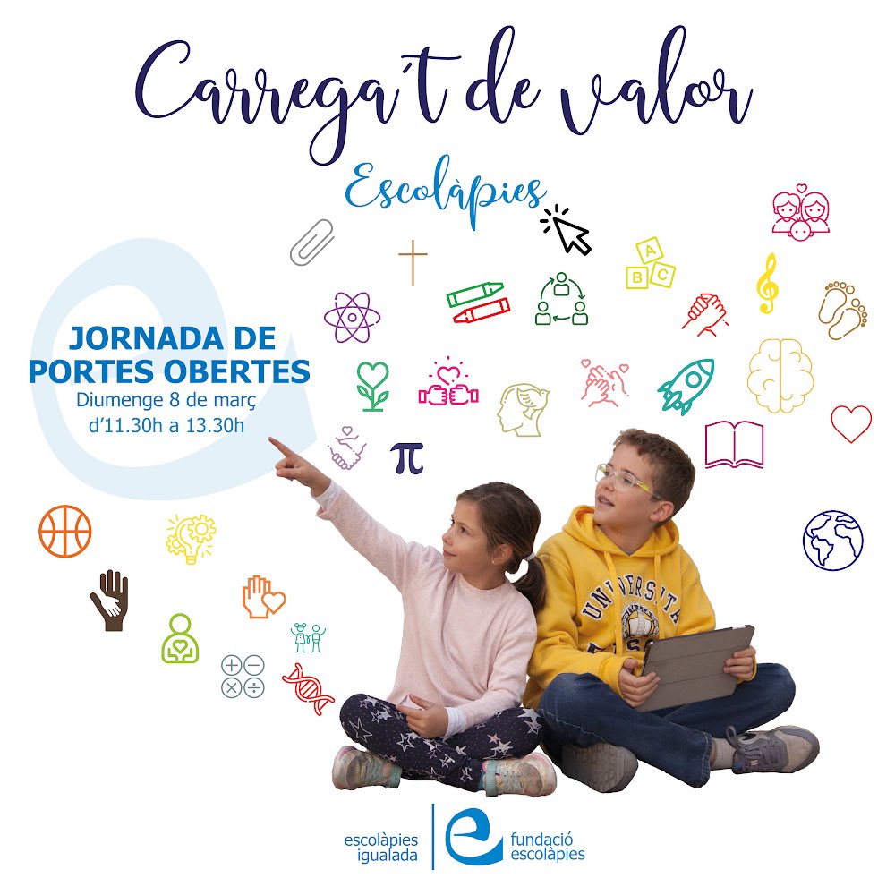 EscolapiesIGLD's tweet photo. No faltis. Vine a Portes Obertes i carrega’t de valor! https://t.co/TcSiWeoeNM