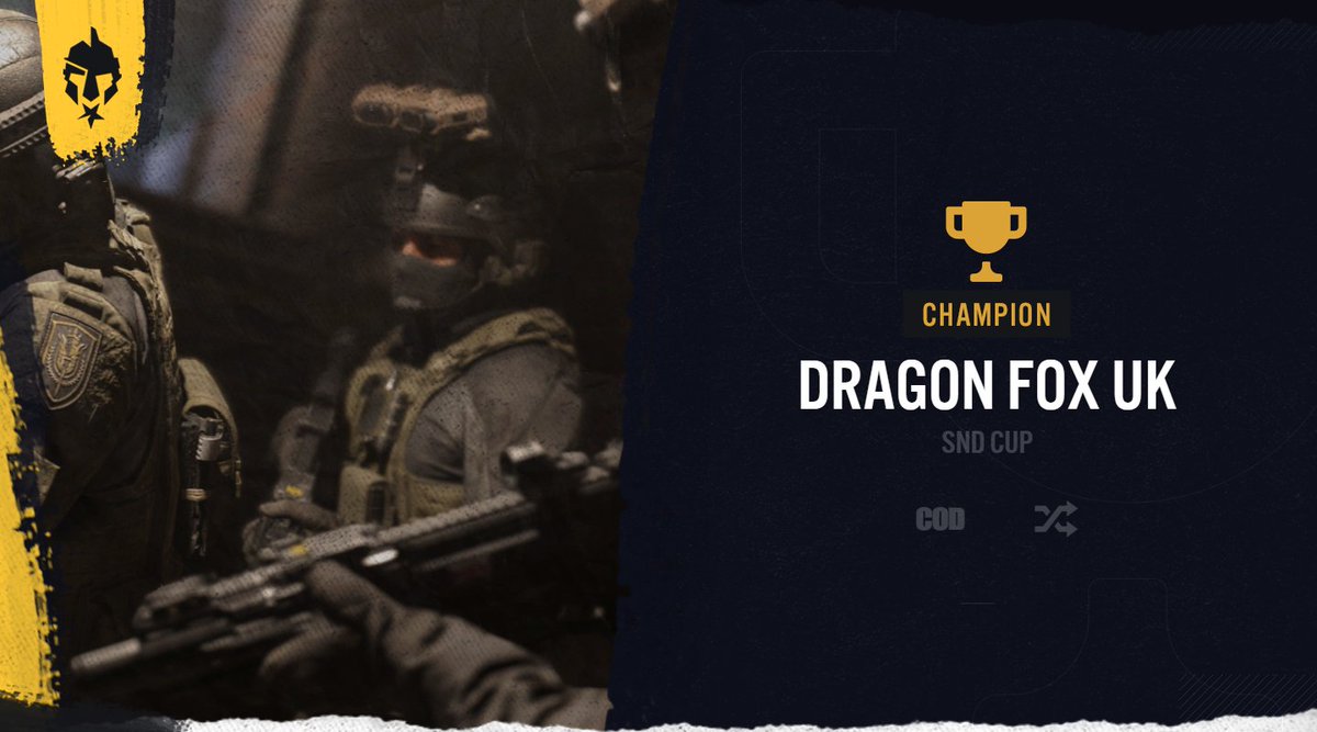 EGL_Europe's tweet photo. Congratulations to our Call of Duty MW: SnD Cup (Cross-Platform) Winners:

🏆 - @DragonFoxUK

📅 - Wednesdays at 18:00 GMT
💰 - €60 to the winning team!*
🖊 - Free Entry: https://t.co/YZSfqGQtD2

#CallofDuty #ModernWarfare #Tournament #Gaming #Esports https://t.co/VeKM5UWSXM