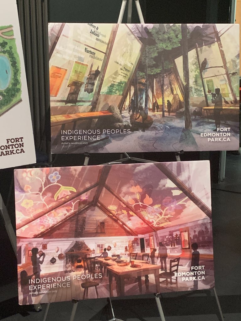 EdmCVO's tweet photo. Coming soon to #yeg: a massive expansion to @FortEdPark exploring Indigenous heritage through the voices and stories of the First Nations and Métis peoples who have been on this land since time immemorial. On display today at the @yegheritage #yegtrc symposium. https://t.co/xc4NRcnHIj