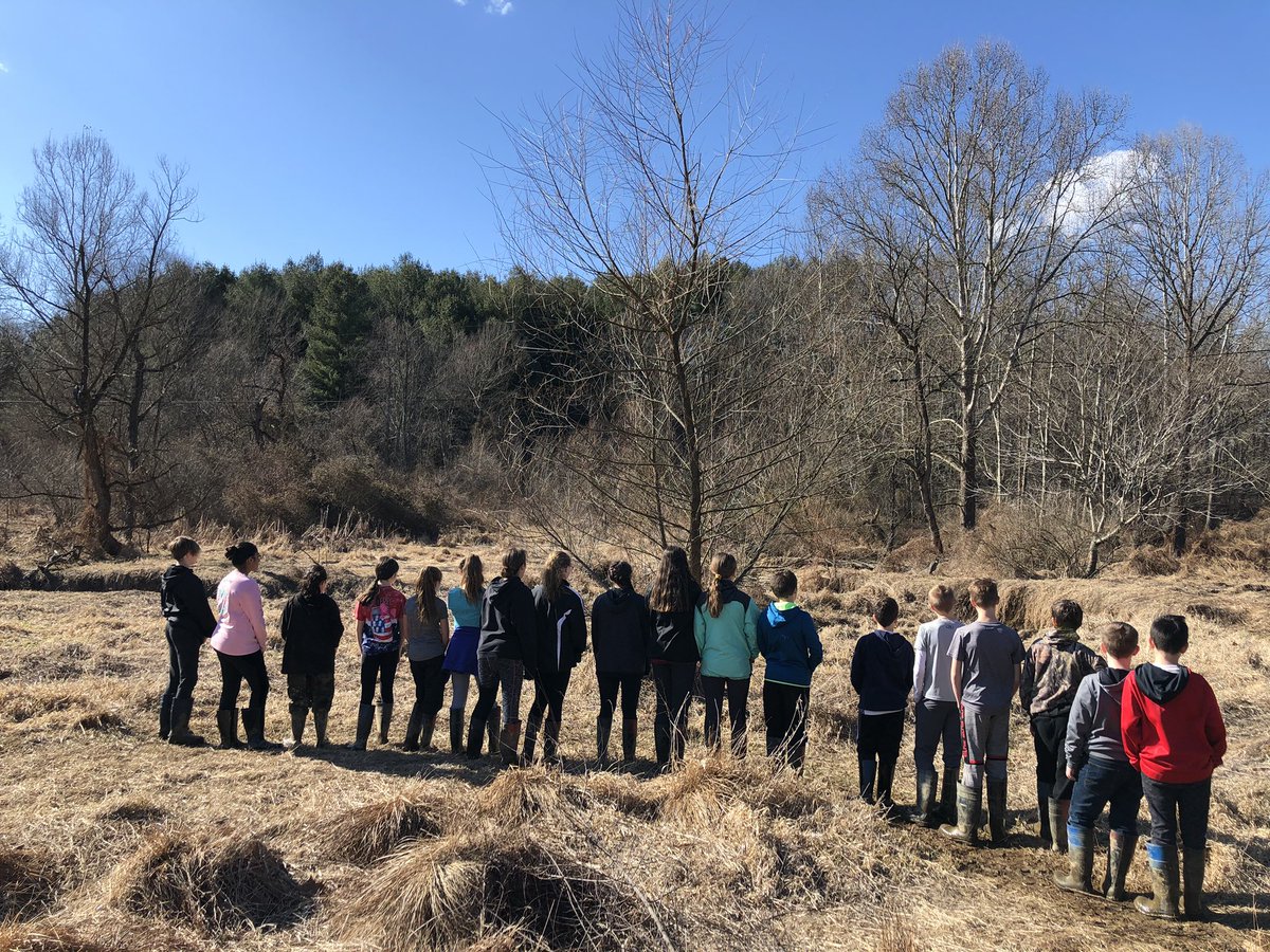 acunningham2516's tweet photo. Can you see the Great Blue Heron the Orange group saw in the wetland today? #ODSchangetheworld https://t.co/FnVAH88B7O
