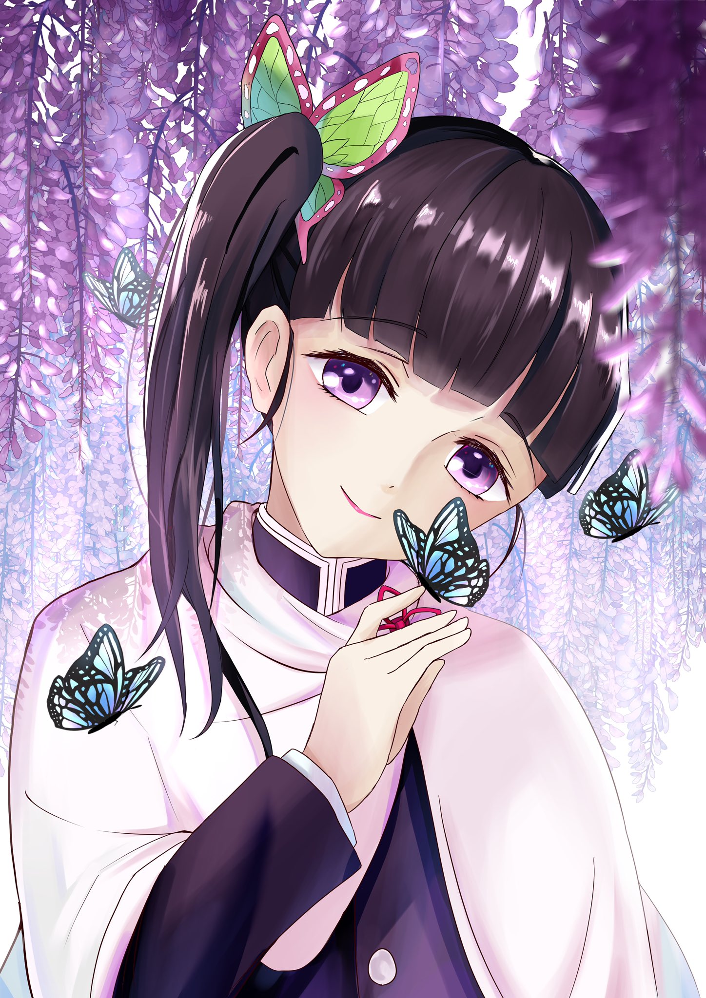 トマト サークル作りました カナヲに藤の花入れてみたり部分的に加筆したので上げ直し 鬼滅の刃 鬼滅の刃好きな人と繋がりたい 栗花落カナヲ 藤の花 絵描きさんとつながりたい イラスト好きさんと繋がりたい イラスト 二次創作 冬の創作クラスタ