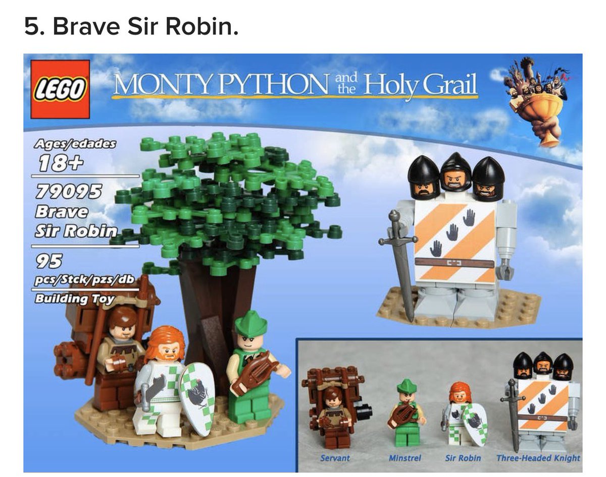 Lego Sets we wish were real. Number 5 - Brave Sir Robin #spamalotskipton