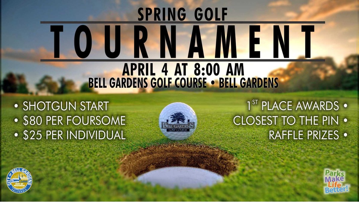 bgrecreation's tweet photo. Register at The Bell Gardens Golf Course
Monday – Sunday
8:00 am – 6:00 pm
For more information, please call (562) 806-7788 or visit us at https://t.co/Cgiz71O1S4. #bggolf #golf #bg #springgolf #bellgardens https://t.co/MWKW7nDKGa