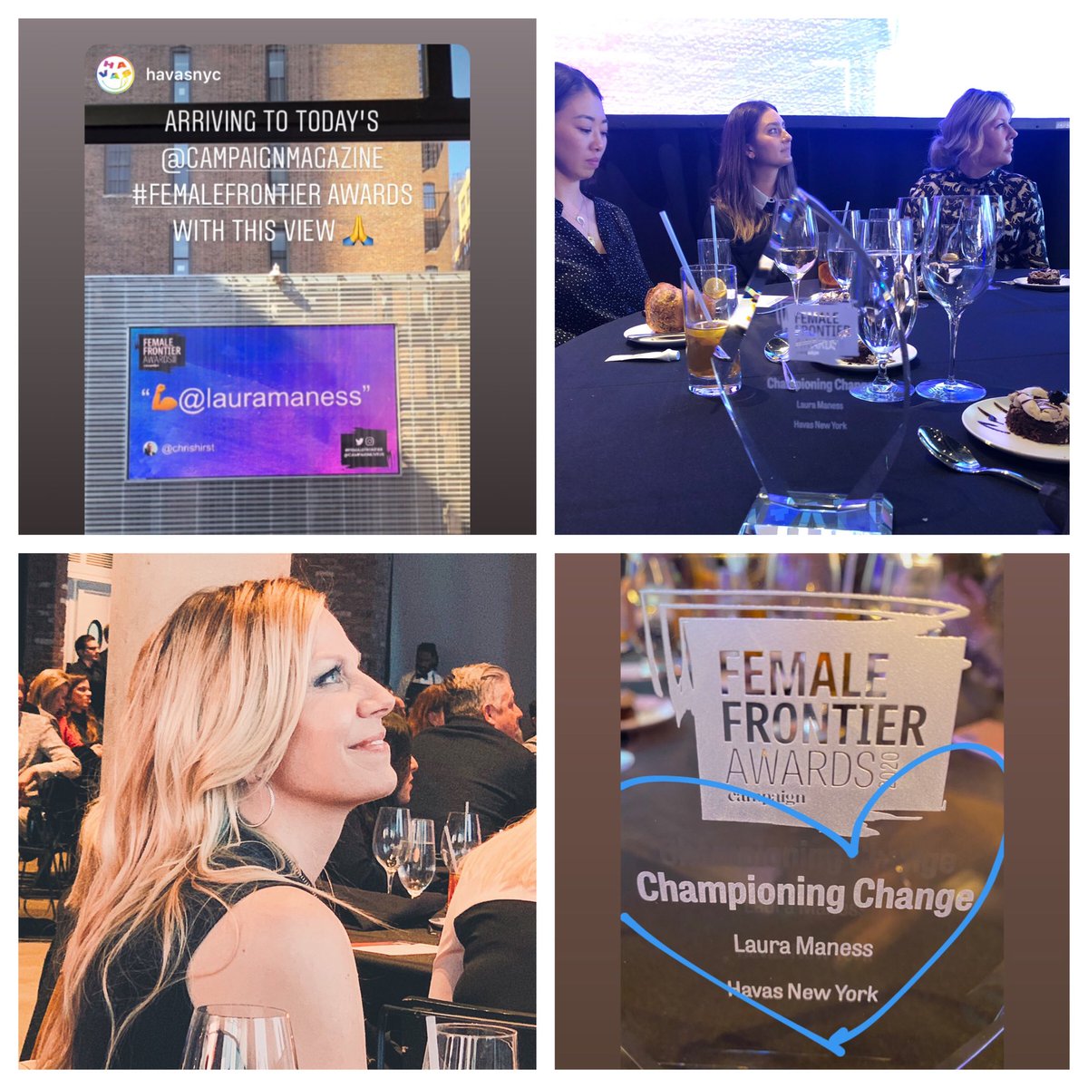 Humbled & proud to be here with my fierce & fearless tribe being recognized as a 2020 @CampaignLiveUS #FemaleFrontier #championingchange — if you’re not changing, you’re not growing.