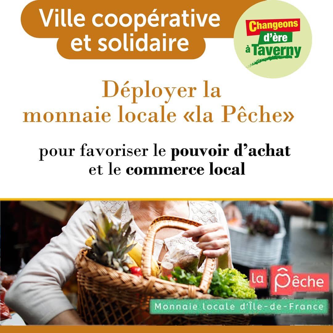 ChangeonsdereT's tweet photo. Développer @LaPeche_IdF , une #monnaielocale déjà implantée en Ile de France, c'est favoriser les #circuitscourts mais surtout le #commercelocal . Les monnaies locales ↗️le pouvoir d'achats et les services locaux
Changeons d'Ère à #taverny avec #thomascottinet !
#municipales2020 https://t.co/3K5vlXHcX8