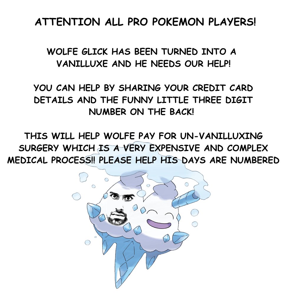 WolfeSituations's tweet photo. Wolfe Glick as Pokémon #1: Vanilluxe!

#Wolfemon #PlayWolfemon https://t.co/wTpYtg7TJ6