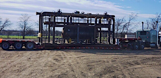 KeystoneSynergy's tweet photo. Keystone Oilfield Fabrication has begun rolling out new stretch double-drop deck trailers, perfect for oversized tanks and skids. https://t.co/LEbY8GozNw