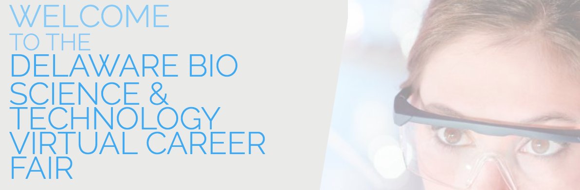 ConnectDelaware's tweet photo. Are you looking for a new science-based or non-science based job?
Join @Delaware_Bio on Wednesday, March 11th from 12:00 - 7:00 PM for a virtual career fair! Register here: https://t.co/9LX3QcqMjQ
#bioDE #netDE #STEM https://t.co/efGPP2Pell