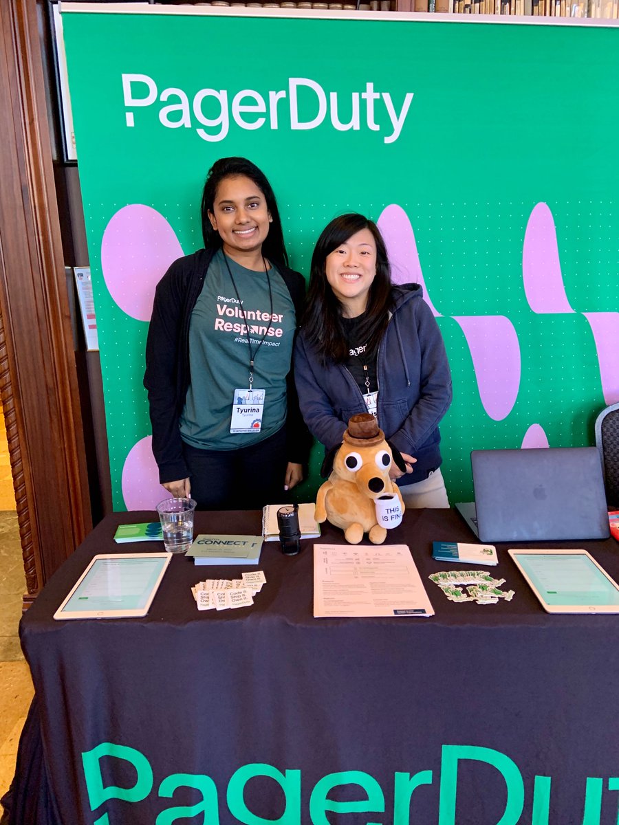 pagerduty's tweet image. Thank you to the organizers and attendees for an awesome #devopsdaysnyc!  Pagey and our @pagerduty team enjoyed meeting you :)