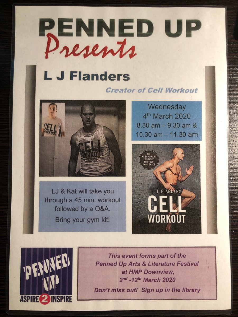 Another great #PennedUp #CellWorkoutWorkshop @HMPDownview. Thank you @manwithbooks for taking the time to put on these events. I know the residents greatly appreciate it #Aspire2Inspire