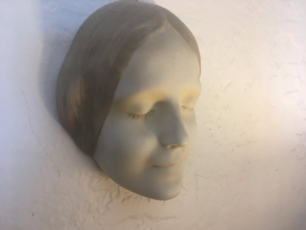This week's <a href="/BrainOnFactspod/">Moxie</a> episode made me want to share the Resusci Anne/L'Inconnue de la Seine  that currently adorns my wall. If you don't know, she was an unknown drowned woman whose death mask became the face for the first CPR dummy.
