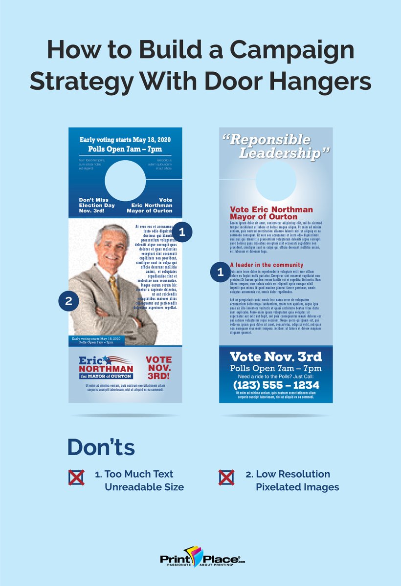 Building a comprehensive campaign strategy with door hangers requires knowing what should go into your custom design. 

Find out the Do's, the Don'ts, and more. Learn more: bit.ly/2IgUsh0