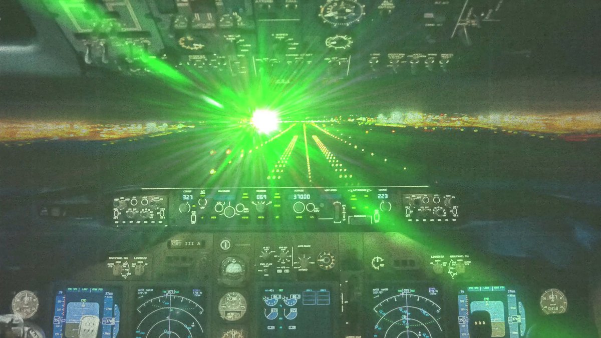FAANews's tweet photo. Laser strikes against #aircraft in the U.S. are up this year. Pointing a laser at an airplane is a serious #safety risk and can temporarily blind a #pilot. Violators can serve jail time and pay hefty fines. Get more information at https://t.co/88DqZ5RzDy. #LosetheLaser #FBI https://t.co/caLbW7v2lZ