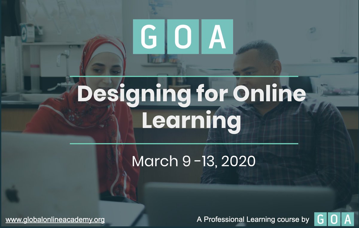 GOAlearning's tweet photo. ICYMI: We are offering a one week course for educators, Designing for Online Learning, to serve as a "nuts and bolts" primer for online teaching. 

Individual registration ends Sunday 3/8. Course launches approx noon ET on Monday 3/9. REGISTER ASAP: 

https://t.co/RB27GdF54j https://t.co/suRFrijdG0