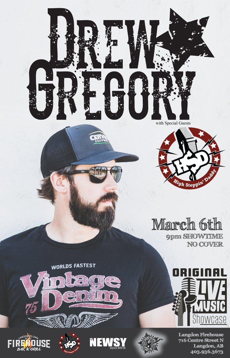 There is a big ol’ party happening at the Langdon Firehouse this Friday night! I’ll be playing with the boys from <a href="/hsd_band/">High Steppin Daddy</a>, singing my own tunes and some old favs to kick off their Original Live Music Showcase. Come out and show em how southern AB supports Live!!