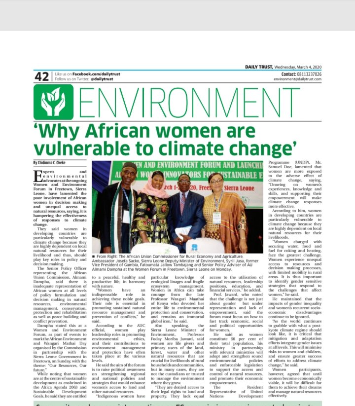 AlmamiDampha's tweet photo. African Environment and Wangari Maathai Day in Freetown,  Sierra Leone with the former Vice President of The Gambia,  AU Commissioner and Deputy of Environment of Sierra Leone https://t.co/yTKUCIrwqq