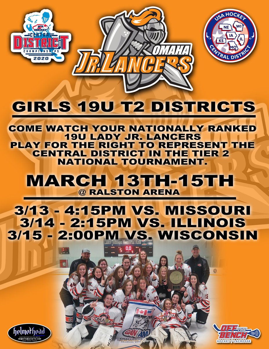 LadyLancersU19's tweet photo. Come out and support the Omaha Lady Jr Lancers as we host 19U Tier 2 Central District Championships for the 1st time ever! Come be loud, and bring a crowd! https://t.co/8eTkrTOcau