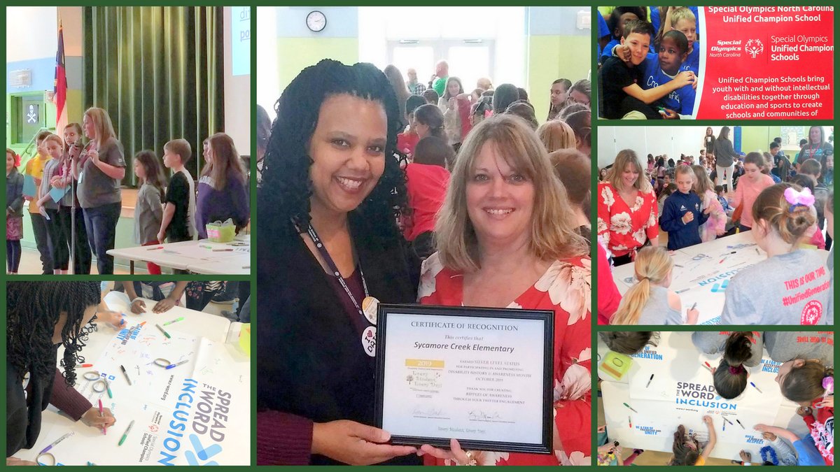 📣😊CONGRATS <a href="/SycamoreCreekES/">Sycamore Creek ES</a> for winning the <a href="/WCPSS/">Wake County Public School System</a> #2019DHAM SILVER AWARD🥈for Twitter ENGAGEMENT👏Thank you <a href="/MCBrunson/">Melody Brunson</a> for the invitation to present the AWARD during your #SpreadTheWord assembly👍Thx <a href="/HokePam/">phoke</a> for promoting public AWARENESS &amp; RESPECT for #EveryStudentEveryDay😊