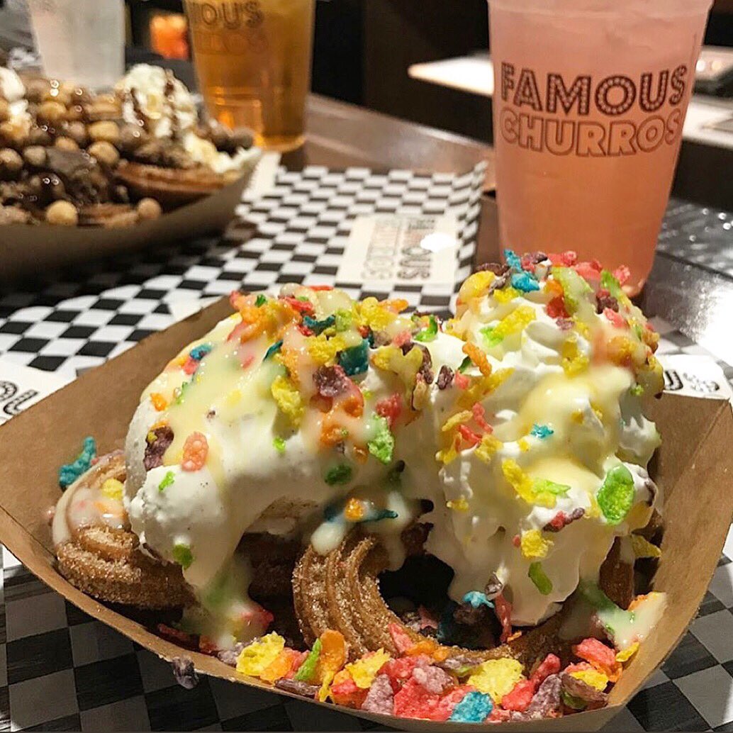 FamousChurros's tweet photo. Yabbadabbadooooooo! You made it to the middle of the week, stop by and treat yourself to one of our Yabadabdoo churro sundaes. You’ll thank yourself after 😋

#famouschurros #churros #yabadabadoo #humpsay #treatyoself #treatyourself #churrosundae https://t.co/IoJfOXTp35