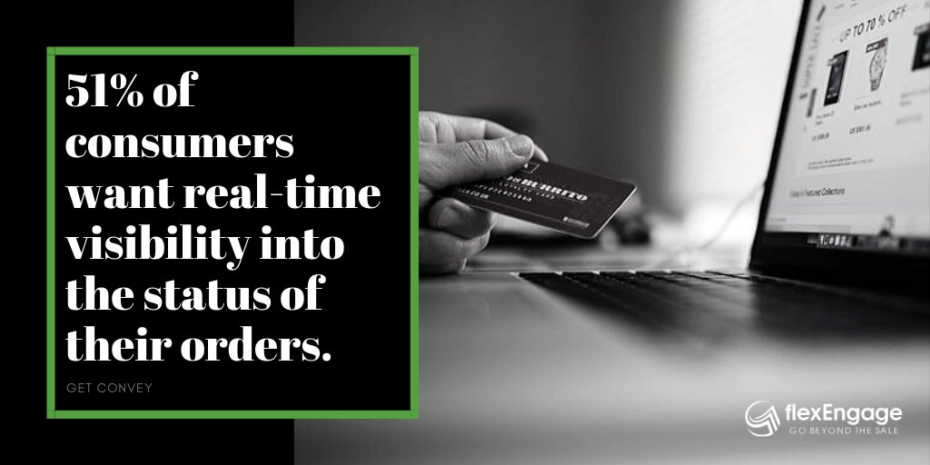 Your customers want real-time #visibility into the status of their #online order. Are you offering it to them? 

Learn more about flexEngage's innovative #solution to eliminating "where is my order" calls: bit.ly/feflextracker