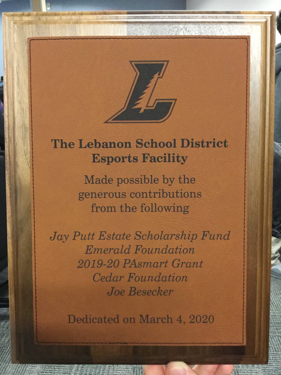 Lebanon_SD_News's tweet photo. Thank you to everyone who attended the Ribbon Cutting Ceremony today for Lebanon High School's Esports Facility.  Thank you to Senator Arnold, Mayor Capello and the County Commissioners for their Proclamation and Certificate presentations. https://t.co/vikhz1GGOZ