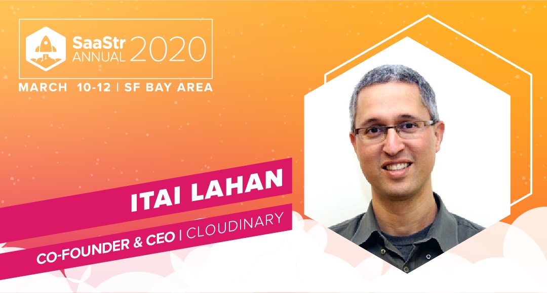 cloudinary's tweet photo. Our CEO and cofounder @itail will be among the amazing lineup of C-levels speaking at 2020 @SaaStrAnnual discussing how to think about making investment trade-offs in a bootstrapped #SaaS business. #2020vision #visualweb #SaaStr2020 https://t.co/AAmXG0trus