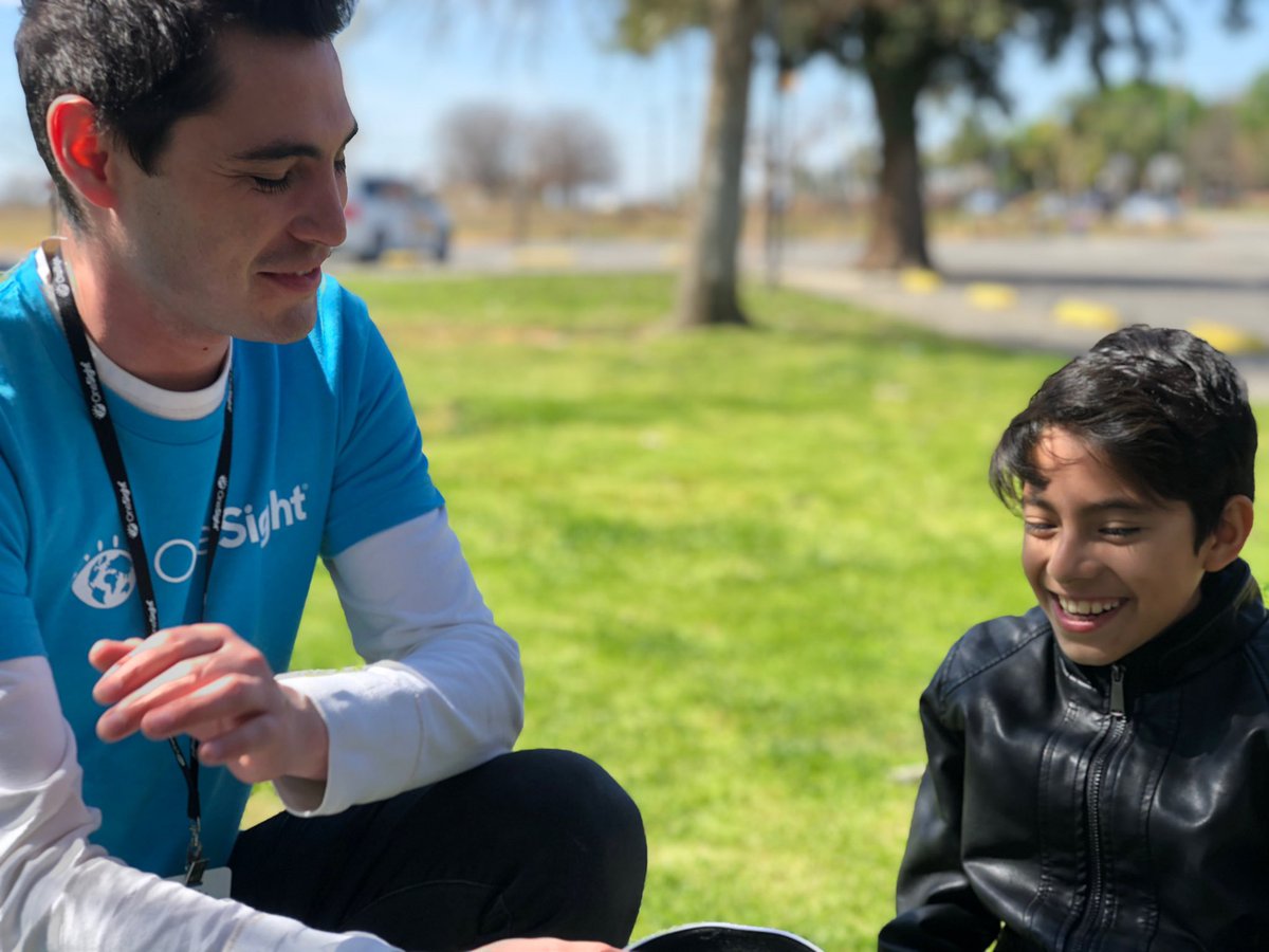sal3133's tweet photo. All smiles at Vision One Sight Clinic.   Migrant Students were thankful and happy to receive free eye exam and glasses.  Big thank you to all staff and volunteers.  Big thanks @OneSightOrg you have a dedicated staff. #kcsosproud #migranteducation https://t.co/ipHWzsbcUQ