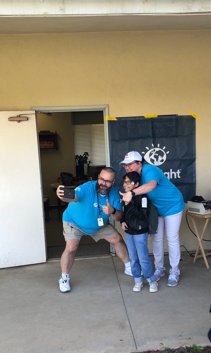 sal3133's tweet photo. All smiles at Vision One Sight Clinic.   Migrant Students were thankful and happy to receive free eye exam and glasses.  Big thank you to all staff and volunteers.  Big thanks @OneSightOrg you have a dedicated staff. #kcsosproud #migranteducation https://t.co/ipHWzsbcUQ