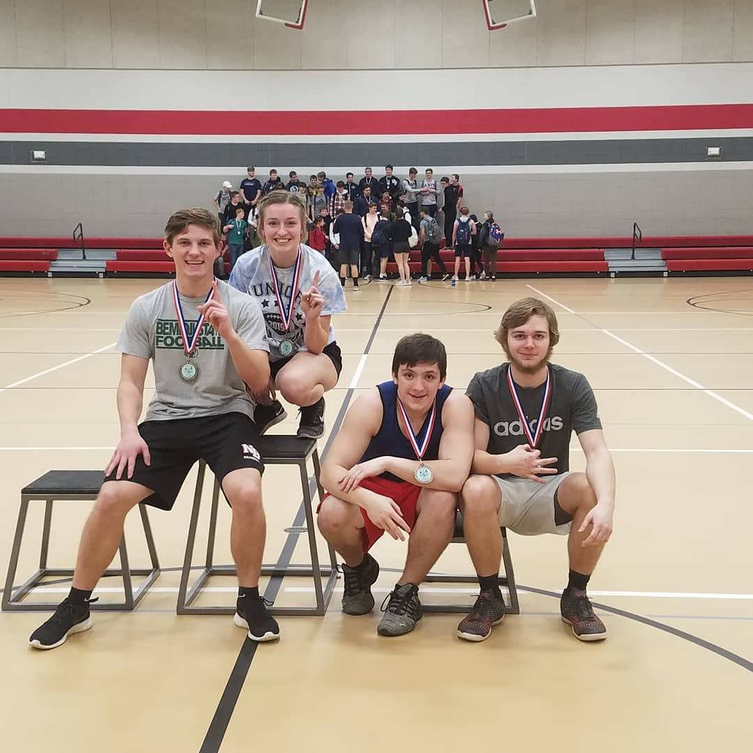 coachK8lift's tweet photo. Had such a good time hosting the M8 lifting comp today! Here are the athletes that placed top 3 within their classes. SKOL Vikings! 
Gavyn Jensen-Schneider 1st place - 500lb
Paige Bauer 1st place - 245lb
Caleb Norwig 3rd place - 445lbs
Cole Olsen 3rd place - 370lbs https://t.co/5L14SA30QA
