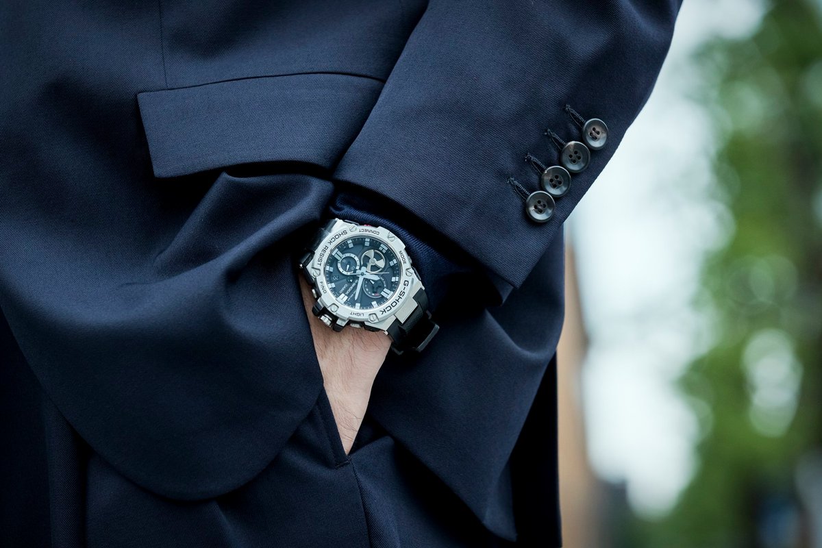 javyscasio's tweet photo. G-STEEL GST-B100-1A always goes with your look
—whether you mean business!
G-SHOCK,推出首次搭載智慧藍牙連線的G-STEEL全新系列,三針三眼的指針式設計錶盤,展現出成熟的大人風。
GST-B100為不鏽鋼錶殼搭配黑色樹脂錶帶
#G_SHOCK #G_STEEL #Solar #SmartphoneLink #Bluetooth #GSTB100 https://t.co/nCq04b0UpI