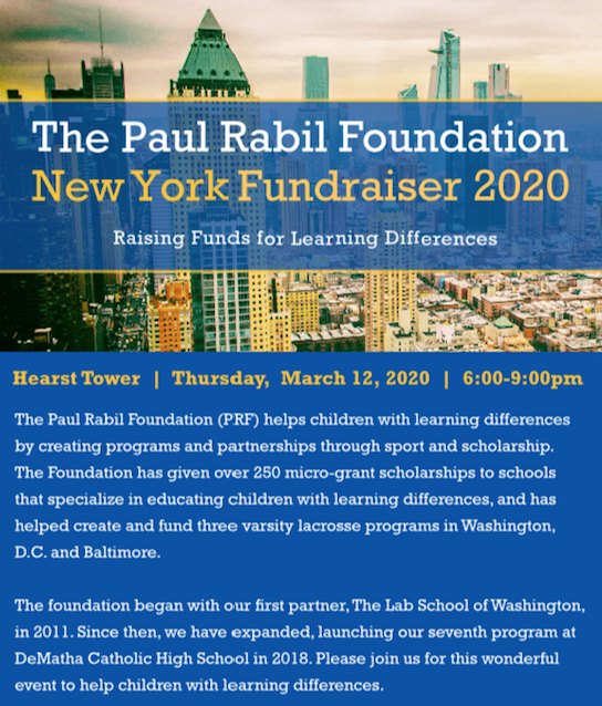 PRFund's tweet photo. All are invited to our 2020 NYC Fundraiser at Hearst Tower on Thursday, March 12th. Together let’s shape the lives of those with learning differences! (link in bio for tickets)
#PRFund #supportlearningdifferences #shapinglivesthroughsports https://t.co/tQLCrCq8en