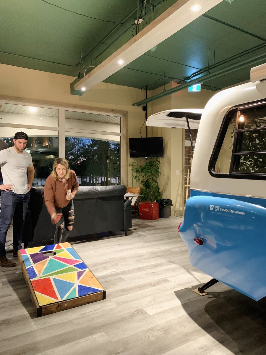 happiercamperc's tweet photo. We had a blast tonight at our first Mixed Media Art event in collaboration with A Sketchy Art Workshop! 🎨 A fun-filled night consisting of painting and a Cornhole tourney! Stay tuned for our future events! https://t.co/lUXEVA19Cb