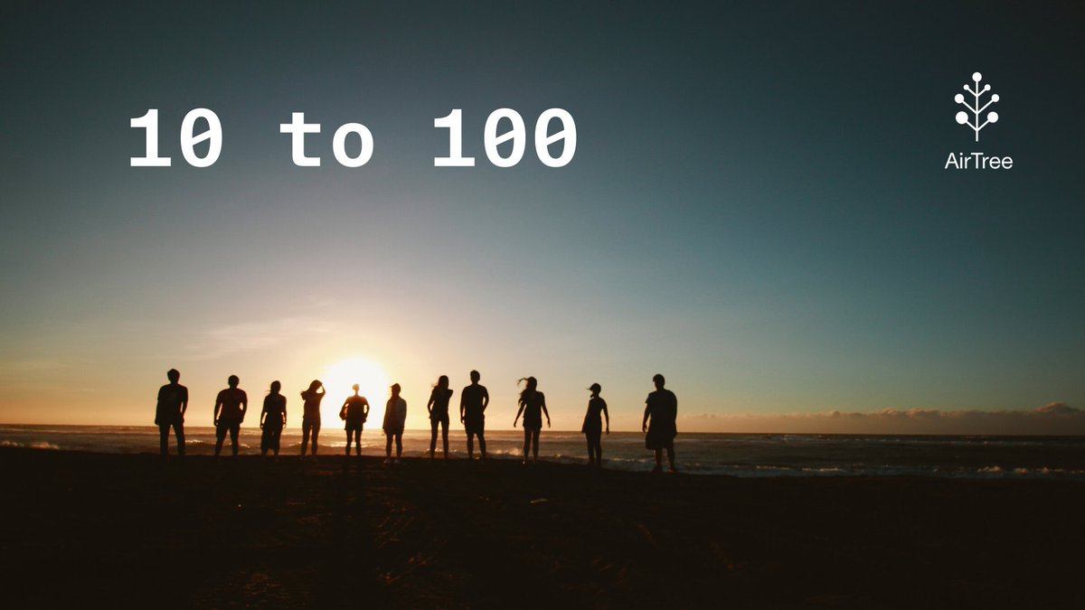 1) We're launching a new community at AirTree, it's called 10 to 100 🔥 THREAD 👇