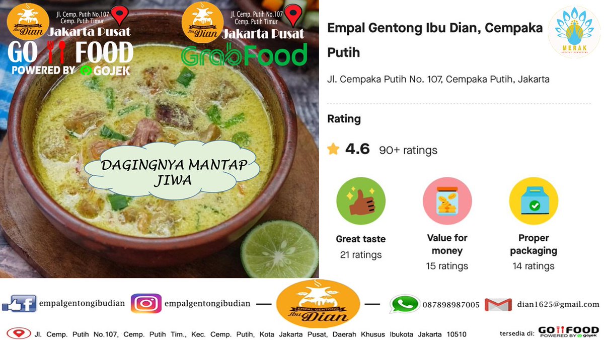 DigitalMerak's tweet photo. #talentsmapping #trimaestroconsulting #channel11bali #Ahsegarjuice #Empalgentongibudian #Empalgentong #Gofood #MerakDigitalMarketing #DigitalMarketing https://t.co/89kmoVNlr3