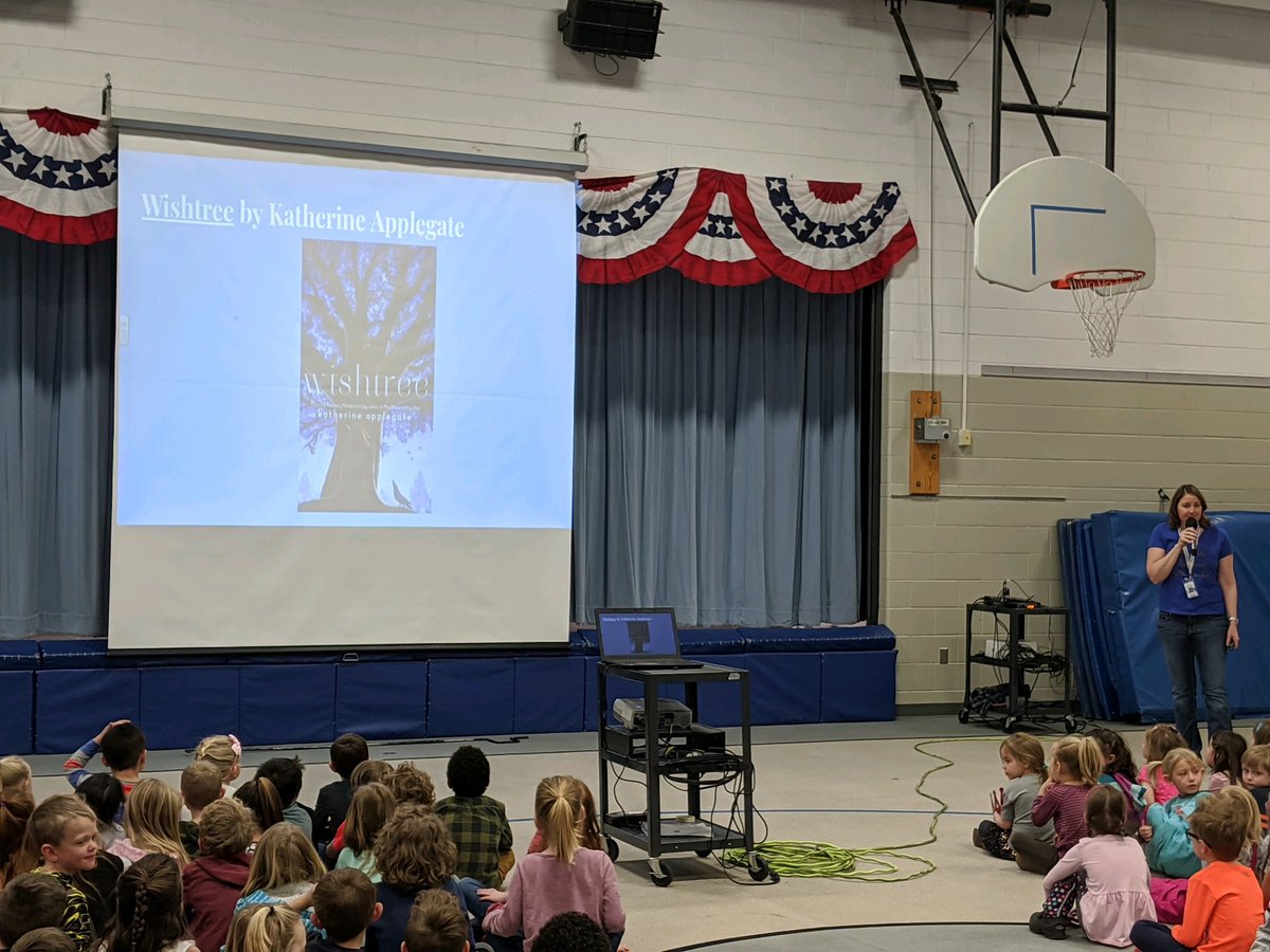 ElkElementary's tweet photo. Our PTA sponsored all school book club kicked off today! We are very excited to read Wishtree together as a school! @JeffcoSchoolsCo #ReadAcrossAmerica #publicschoolproud https://t.co/hbC319YzrB