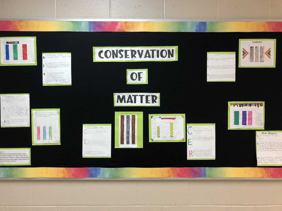 Mrs_SDillard's tweet photo. Students completed several labs learning about conservation of mass. They then created graphed data to prove conservation of mass. Finally they created wrote a scientific explaination with their claim, evidence and reasoning based on their data. #learningleading #ismmcpss https://t.co/9VXgocMvO7