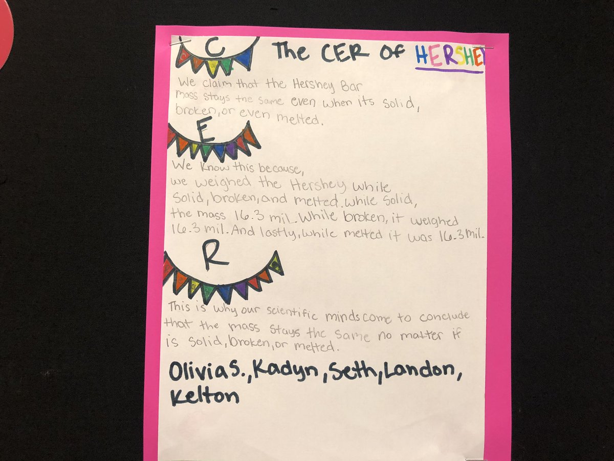 Mrs_SDillard's tweet photo. Students completed several labs learning about conservation of mass. They then created graphed data to prove conservation of mass. Finally they created wrote a scientific explaination with their claim, evidence and reasoning based on their data. #learningleading #ismmcpss https://t.co/9VXgocMvO7