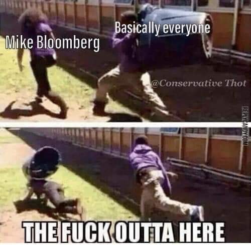 Strzyaga's tweet photo. #BloombergOut #BloombergDropOut 
#ByeByeBloomberg https://t.co/22QHcCAHTk