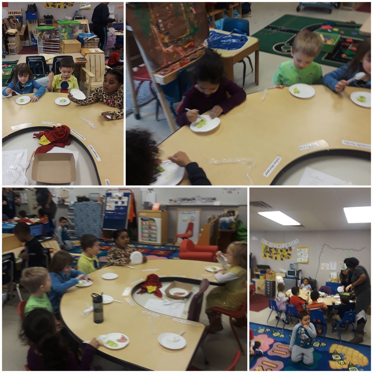 FrancesPreK's tweet photo. Character Day was a busy day for the littlest RAMS @ReamsElemAP we had a guest speaker talk about buildings, read Green Eggs and Ham and then tried them and we met our RAM buddies on the boardwalk to read together. #somuchfun https://t.co/tNejEV4ZiB