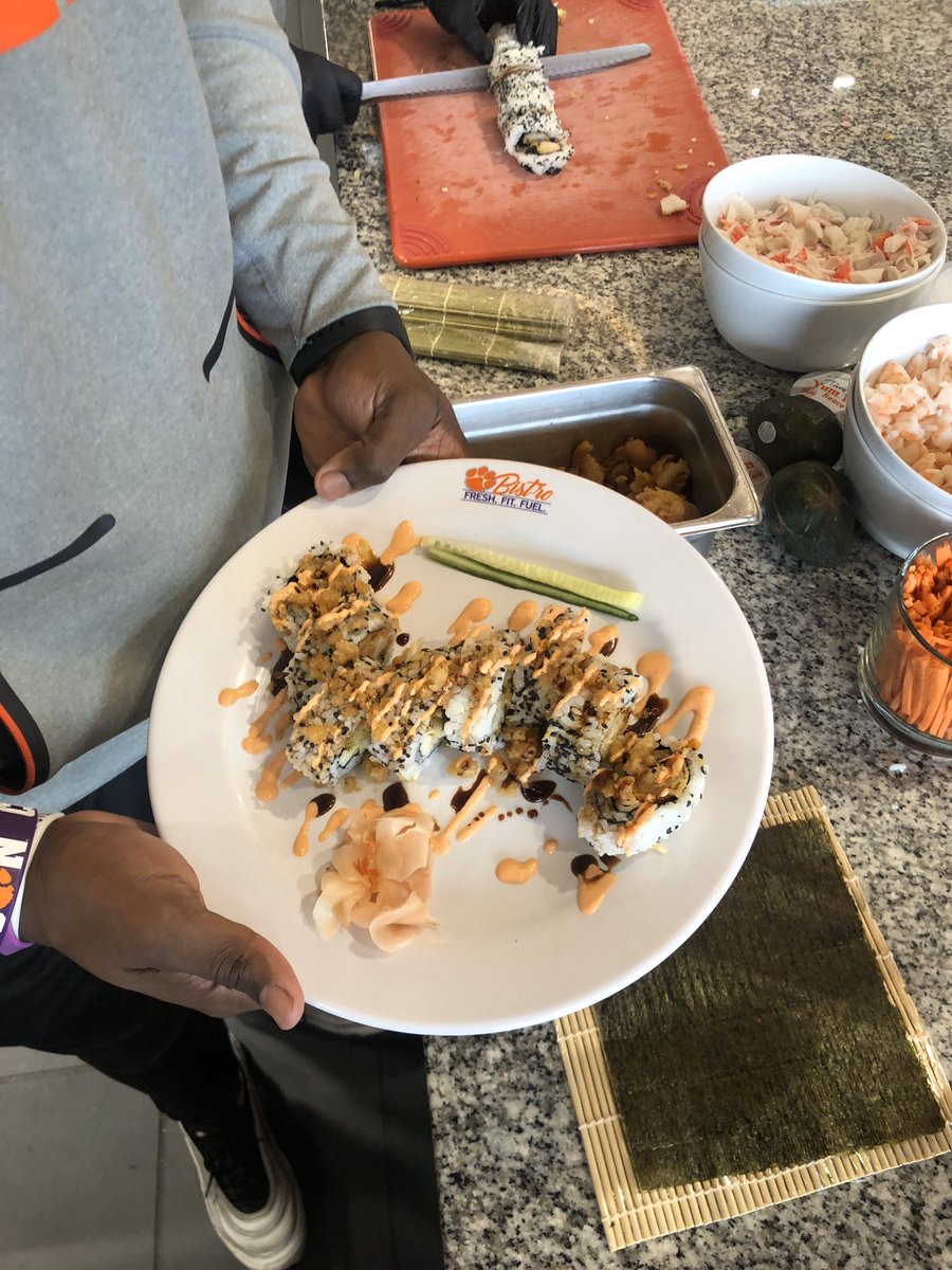 ForemanHaliChef's tweet photo. Didn’t get nearly enough pictures of #demday for @ClemsonFB today because I was so excited at how well the guys were doing!!! Naturally they killed the game #excellence https://t.co/ypPPGDjAmq